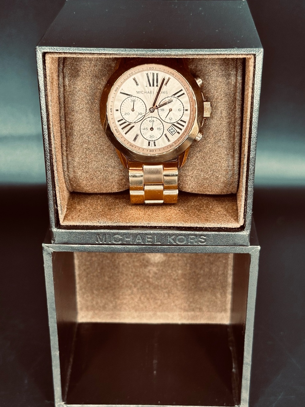 Michael Kors MK5503 Bradshaw Rose Gold Chronograph Bracelet Dial Watch